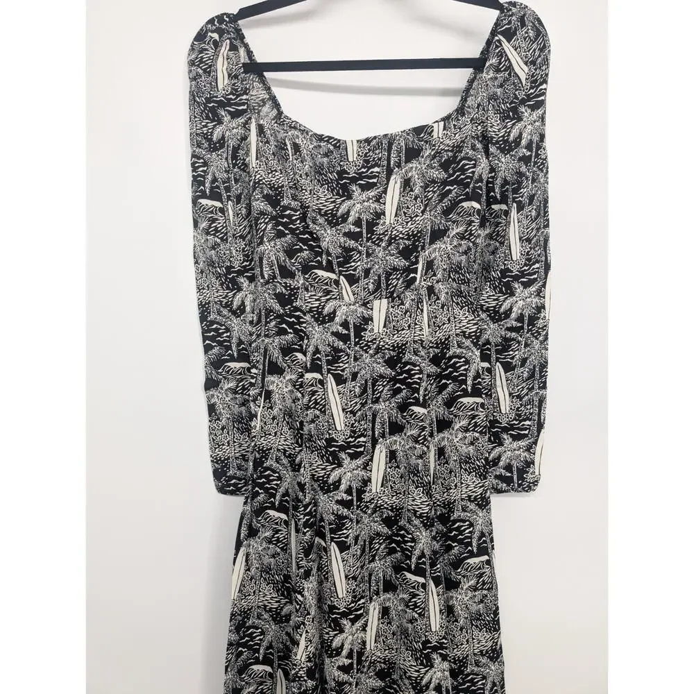 NWT Reformation Sigmund Tropical Printed Crepe Midi Dress Size 0 Lanai #2J456 - Picture 5 of 11